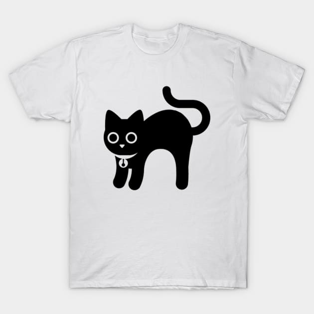 Scared Kitten Cat Silhouette T-Shirt by AustralianMate